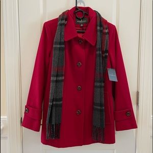 ❌SOLD❌ Womens London Fog Red Wool Coat